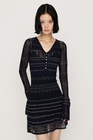 CROCHET KNIT ショートワンピース