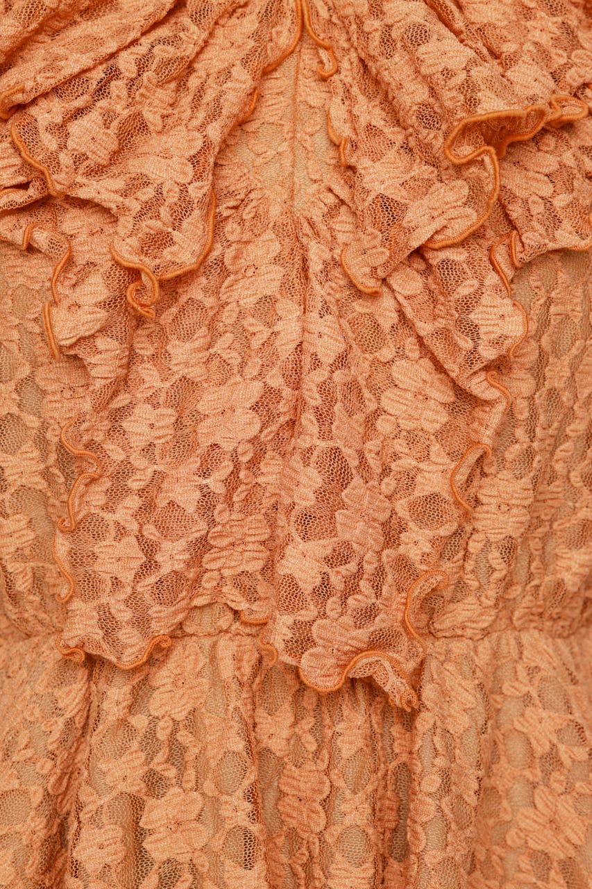 CUT LACE FRILL トップス L/ORG FREE