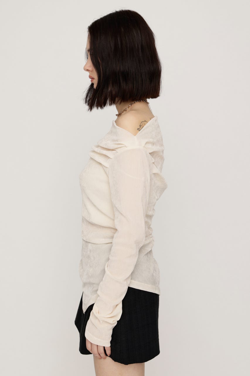 【AW PRE ORDER 第2弾】OFF SHOULDER VELOUR トップス IVOY FREE