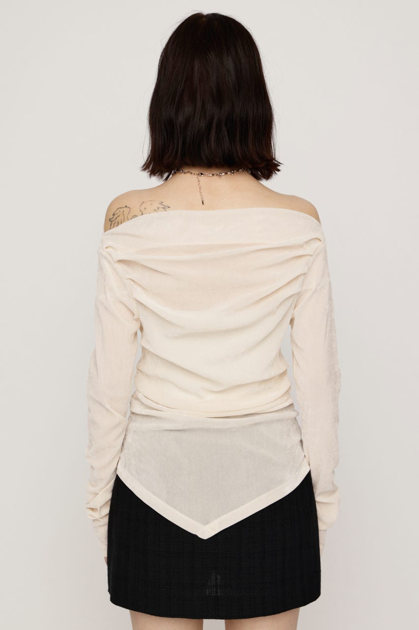 【AW PRE ORDER 第2弾】OFF SHOULDER VELOUR トップス IVOY FREE