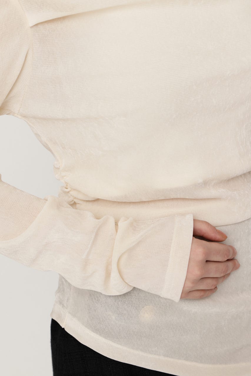 【AW PRE ORDER 第2弾】OFF SHOULDER VELOUR トップス IVOY FREE
