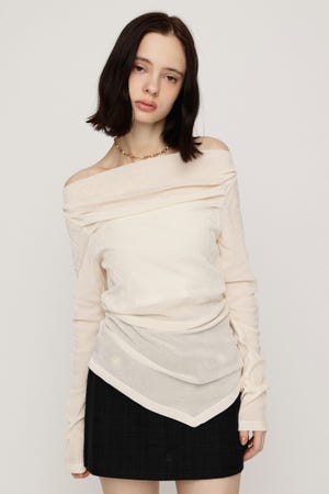 【AW PRE ORDER 第2弾】OFF SHOULDER VELOUR トップス