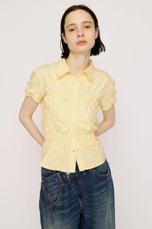 【完売アイテムの再販スタート！】RANDOM SHIRRING CUT トップス