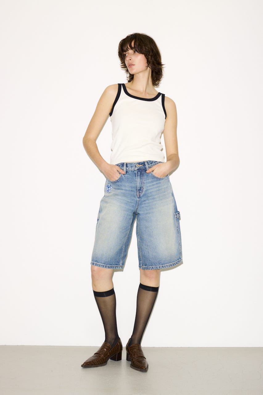 【THROW】ESQWE PAINTER HALF パンツ L/BLU 0