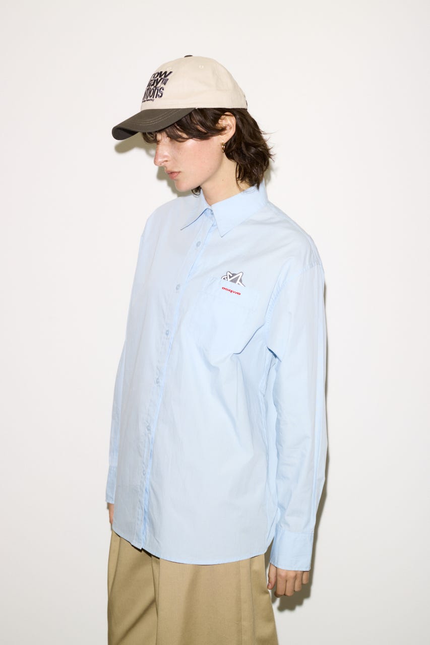 【THROW】ESQWE COTTON LOOSE シャツ L/BLU FREE