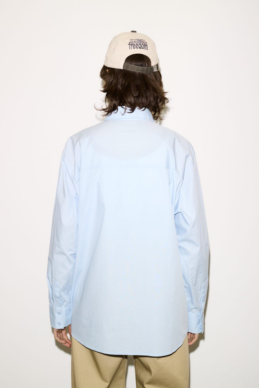 【THROW】ESQWE COTTON LOOSE シャツ L/BLU FREE
