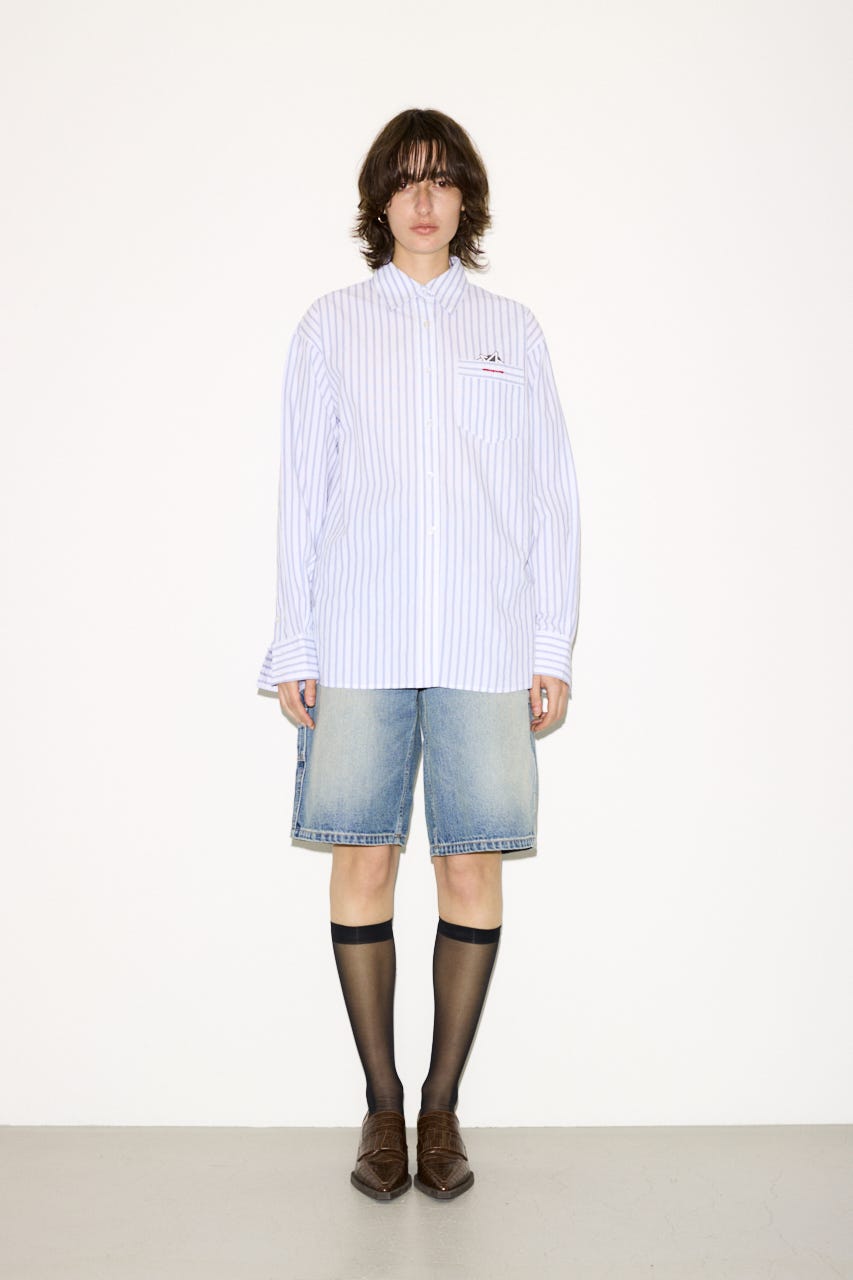 【THROW】ESQWE COTTON LOOSE シャツ M/WHT FREE