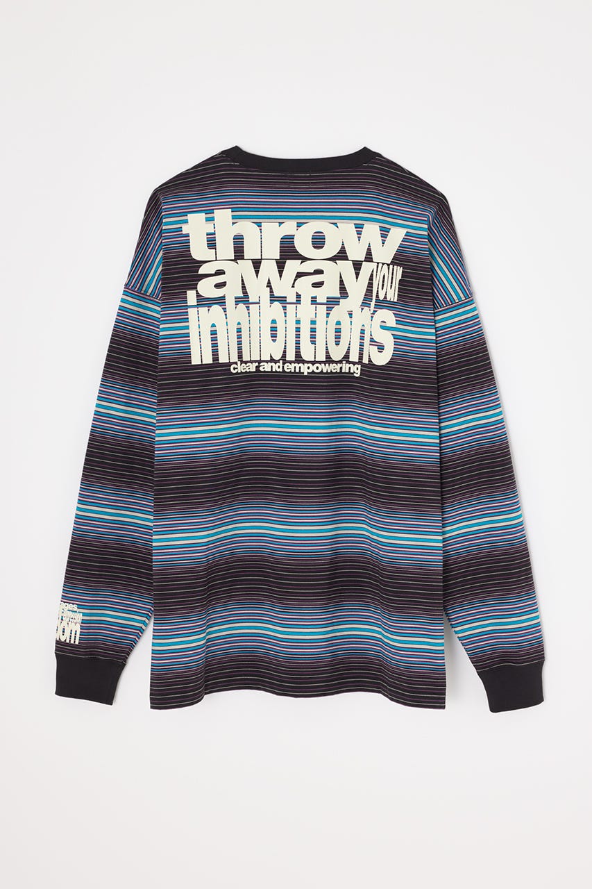 【THROW】ESQWE LOGO L／S トップス M/BLK FREE