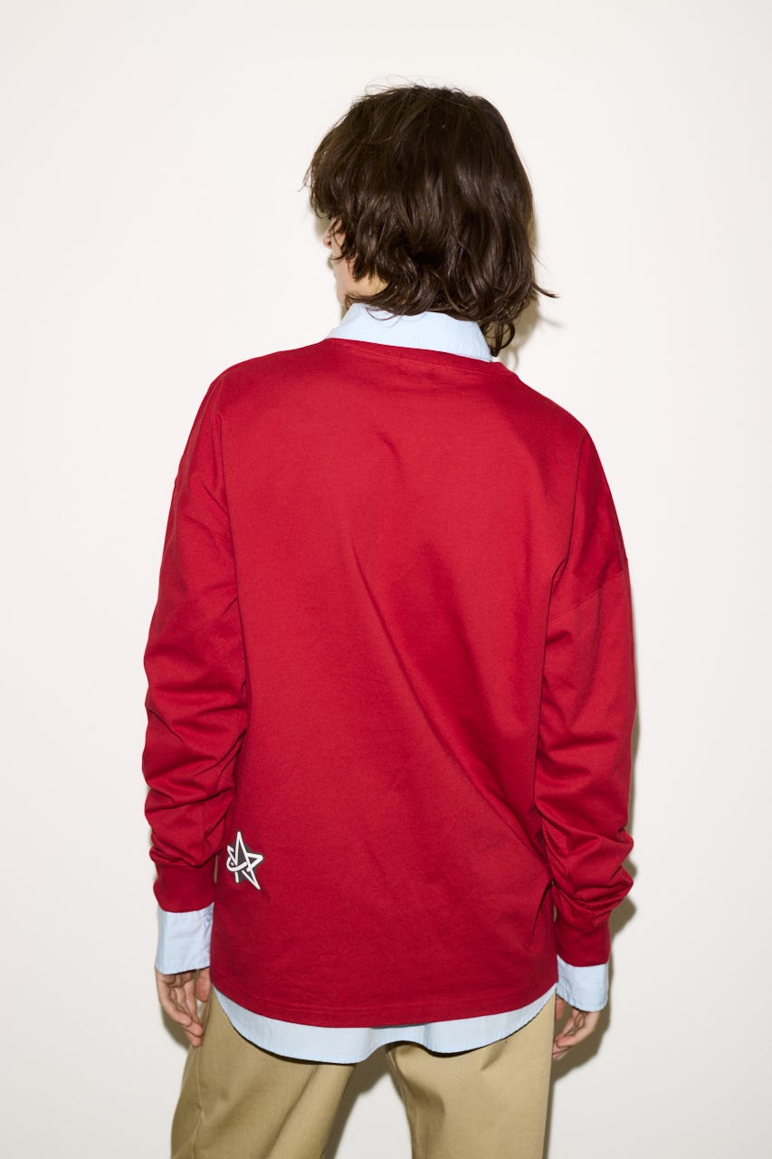 【THROW】ESQWE LOGO L／S トップス RED FREE