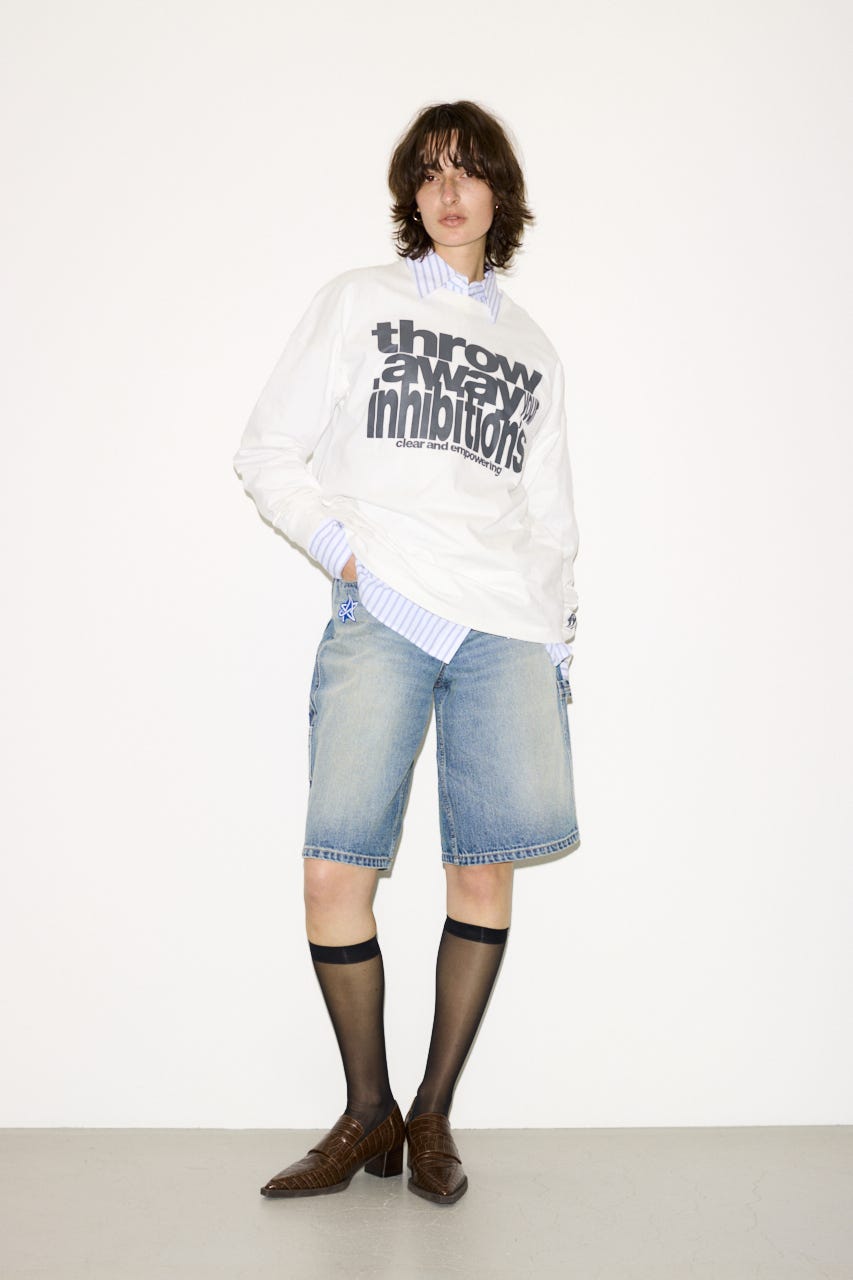 【THROW】ESQWE LOGO L／S トップス WHT FREE