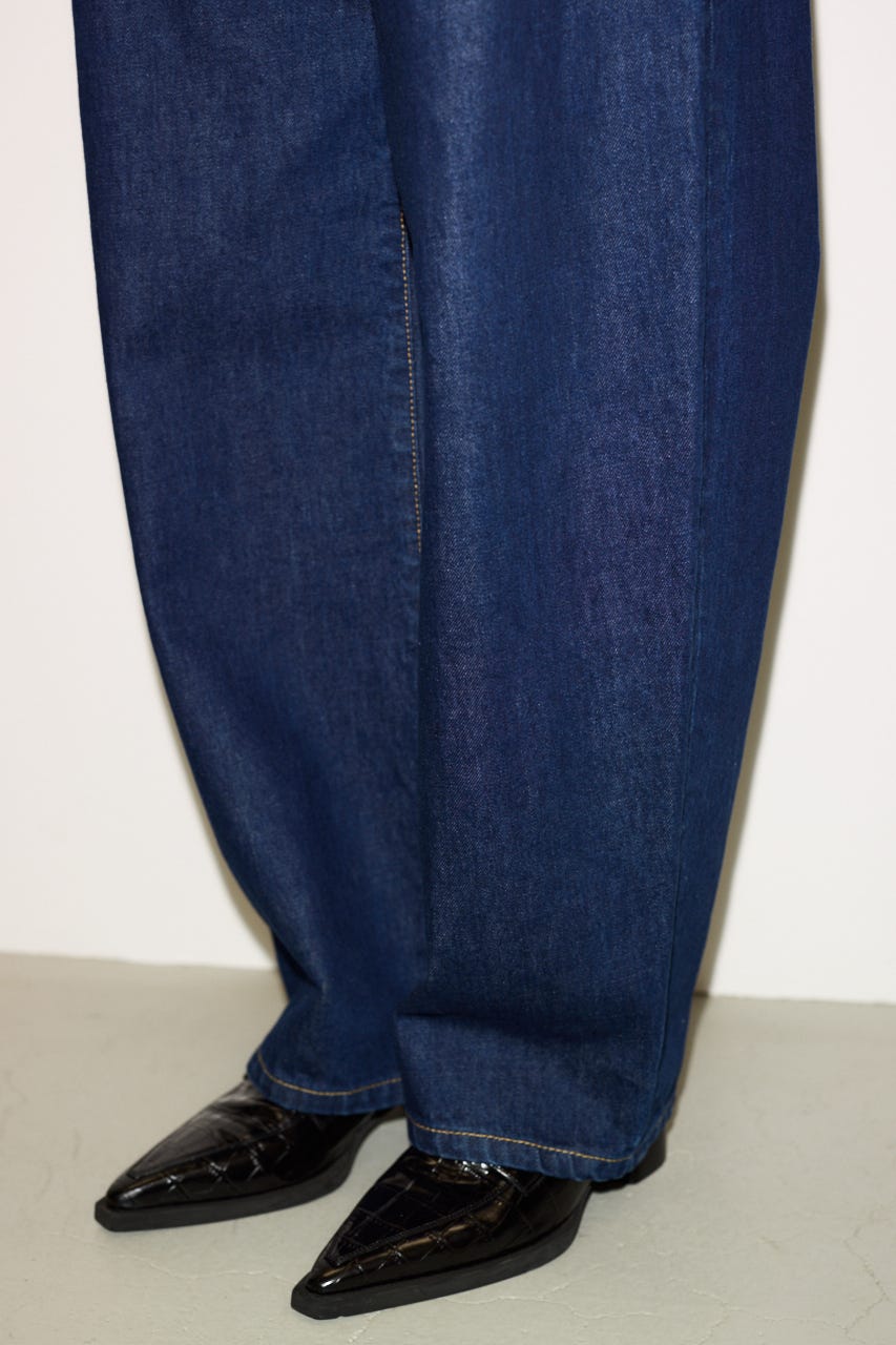 【THROW】J／W ADJUST CURVE DENIM パンツ D/BLU 0