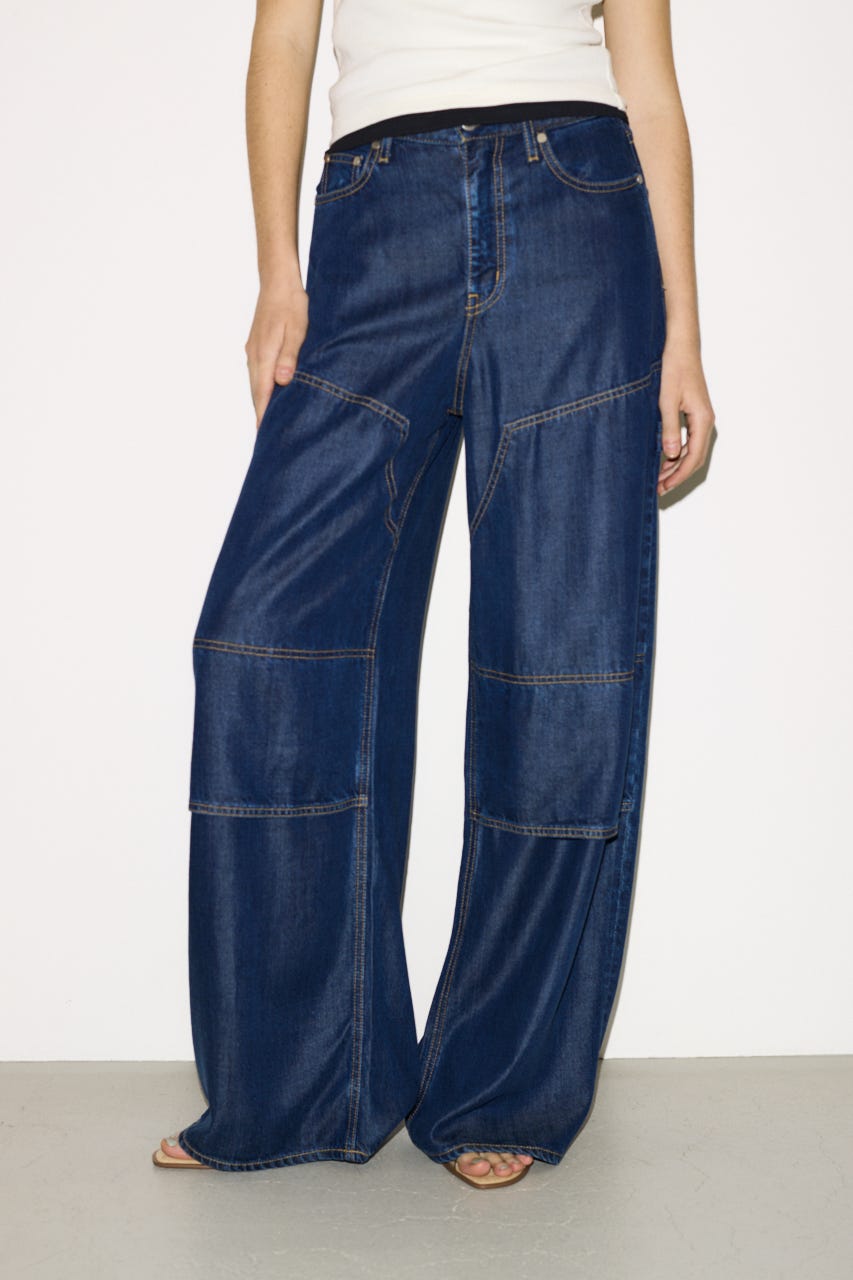 【THROW】PAINTER TENCEL WIDE PT-AB D/BLU 0