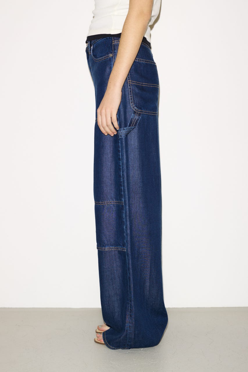 【THROW】PAINTER TENCEL WIDE PT-AB D/BLU 0