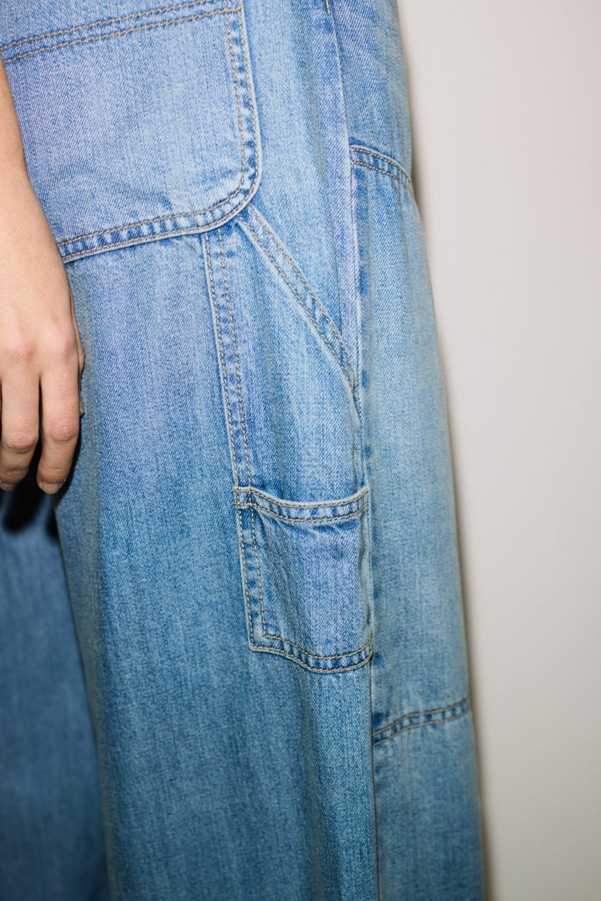 【THROW】PAINTER TENCEL WIDE PT-AB L/BLU 1