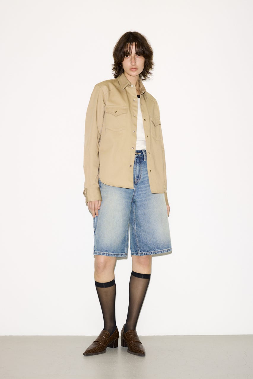 【THROW】PK LONG SLEEVE TWILL シャツ BEG FREE