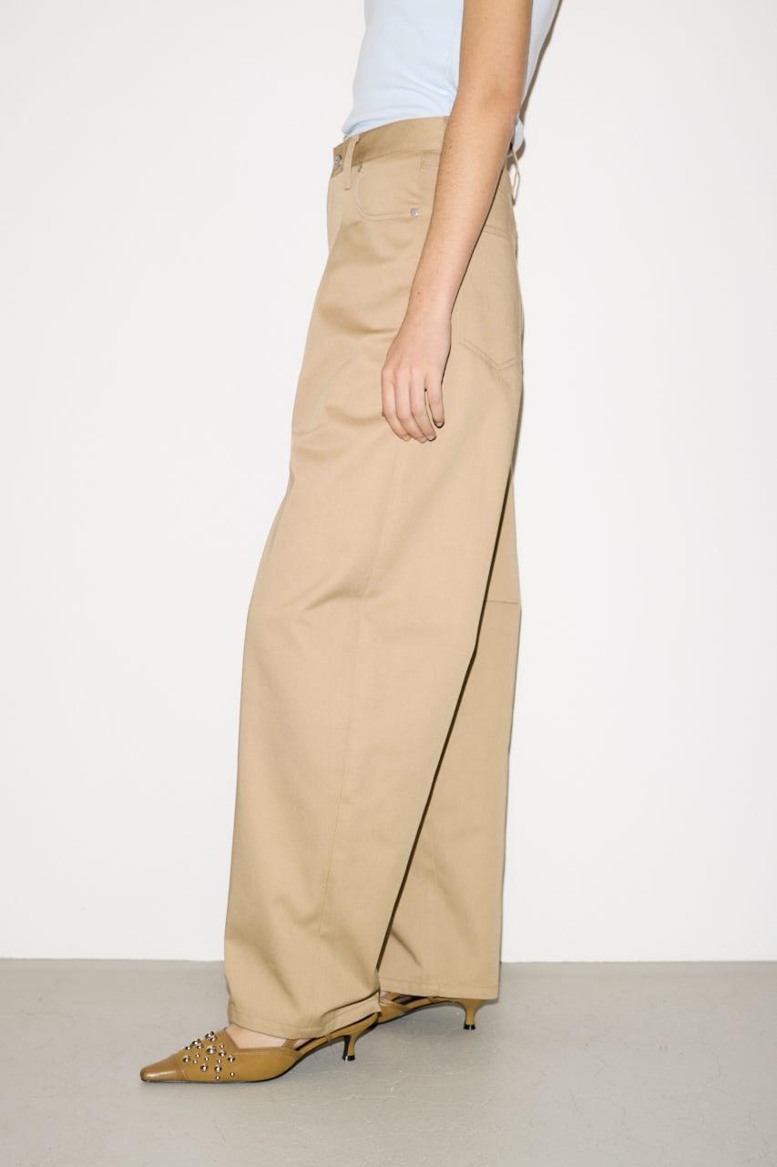 【THROW】J／W ADJUST CURVE TWILL パンツ BEG 0