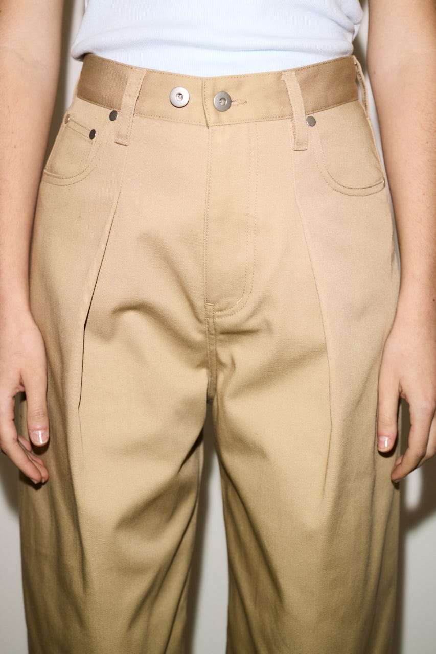 【THROW】J／W ADJUST CURVE TWILL パンツ BEG 0