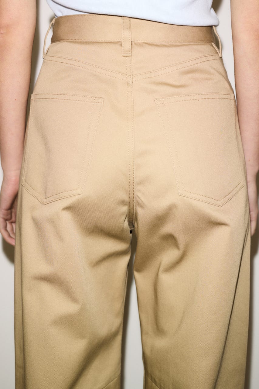 【THROW】J／W ADJUST CURVE TWILL パンツ BEG 0