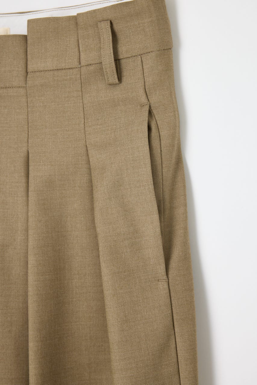 【THROW】L／W TUCK WIDE トラウザー BEG 0