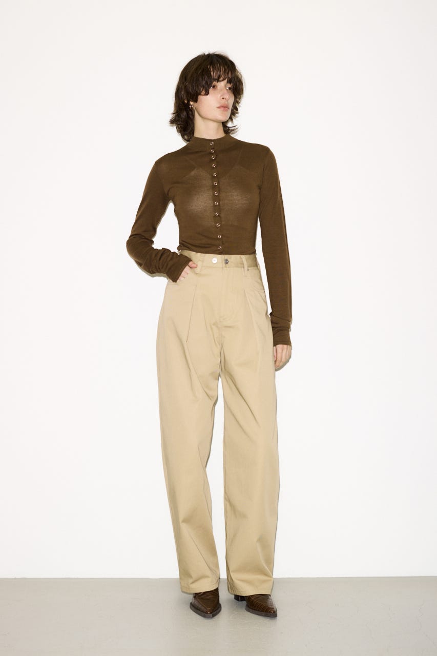 【THROW】RING BUTTONS トップス BRN FREE