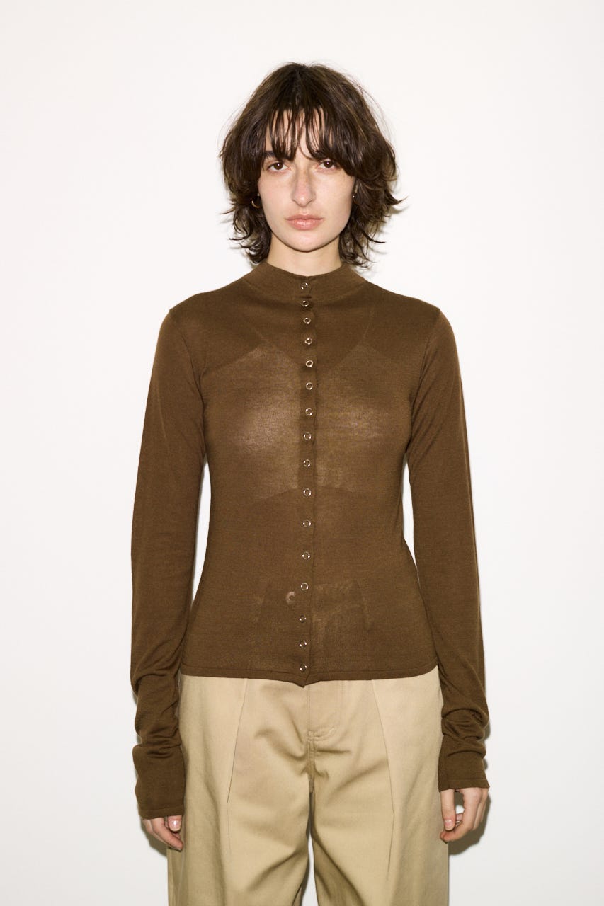 【THROW】RING BUTTONS トップス BRN FREE