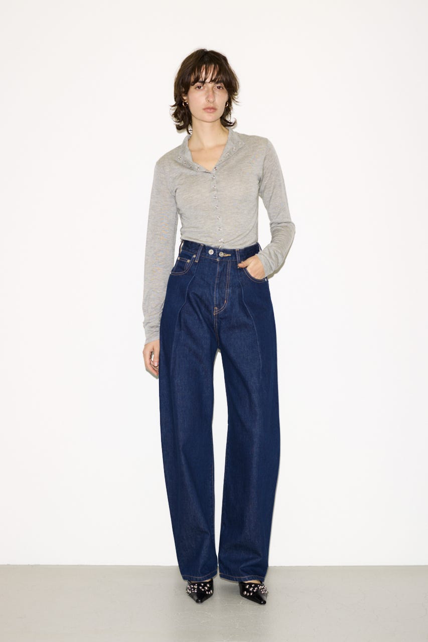 【THROW】RING BUTTONS トップス T.GRY FREE