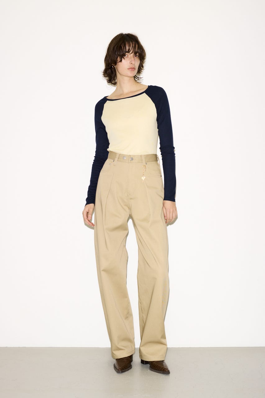 【THROW】FINE TOUCH RAGLAN L／S トップス NVY FREE