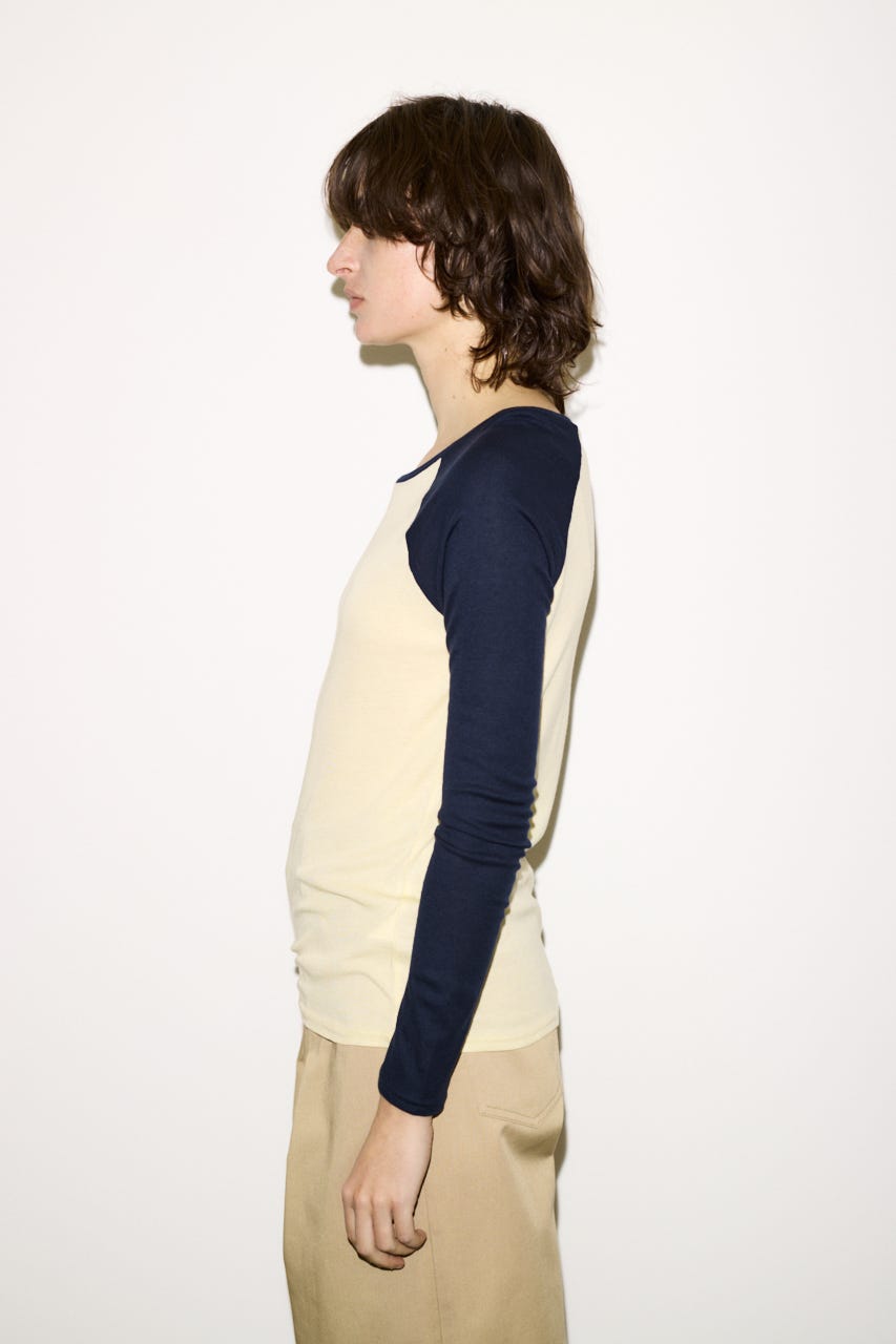 【THROW】FINE TOUCH RAGLAN L／S トップス NVY FREE