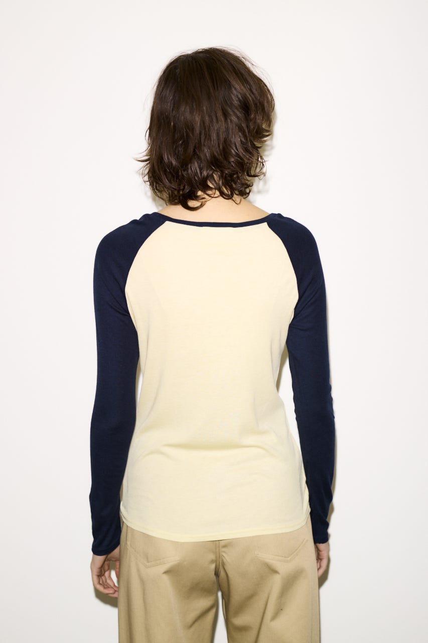 【THROW】FINE TOUCH RAGLAN L／S トップス NVY FREE