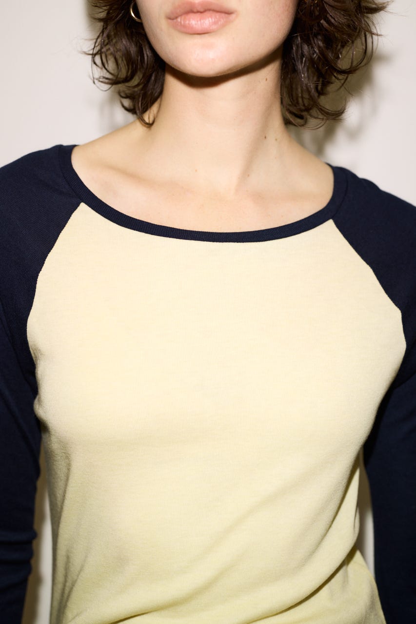 【THROW】FINE TOUCH RAGLAN L／S トップス NVY FREE