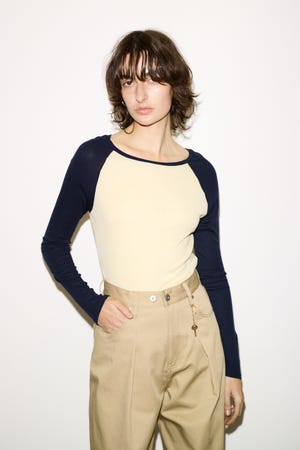 【THROW】FINE TOUCH RAGLAN L／S トップス