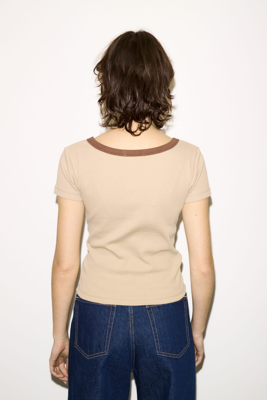 【THROW】RINGER Tシャツ BEG FREE