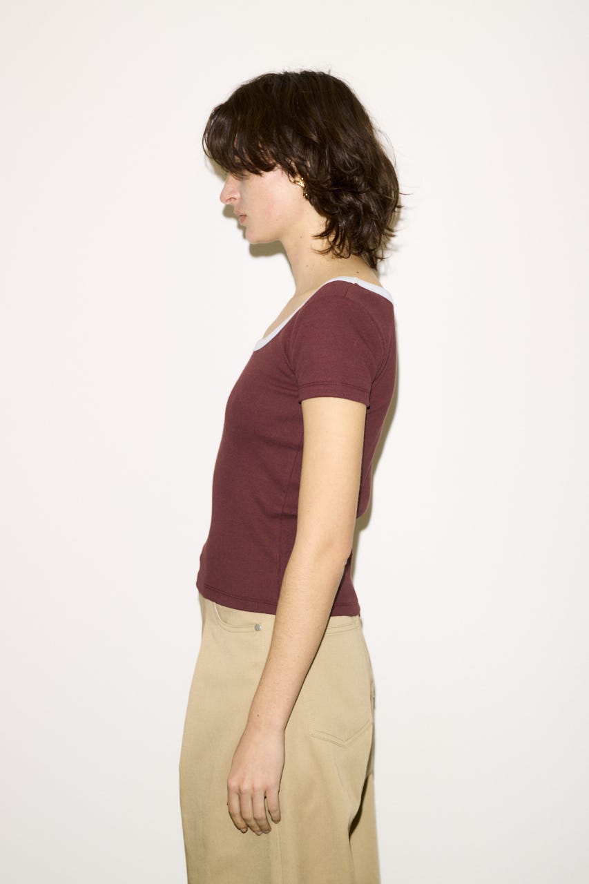 【THROW】RINGER Tシャツ D/RED FREE