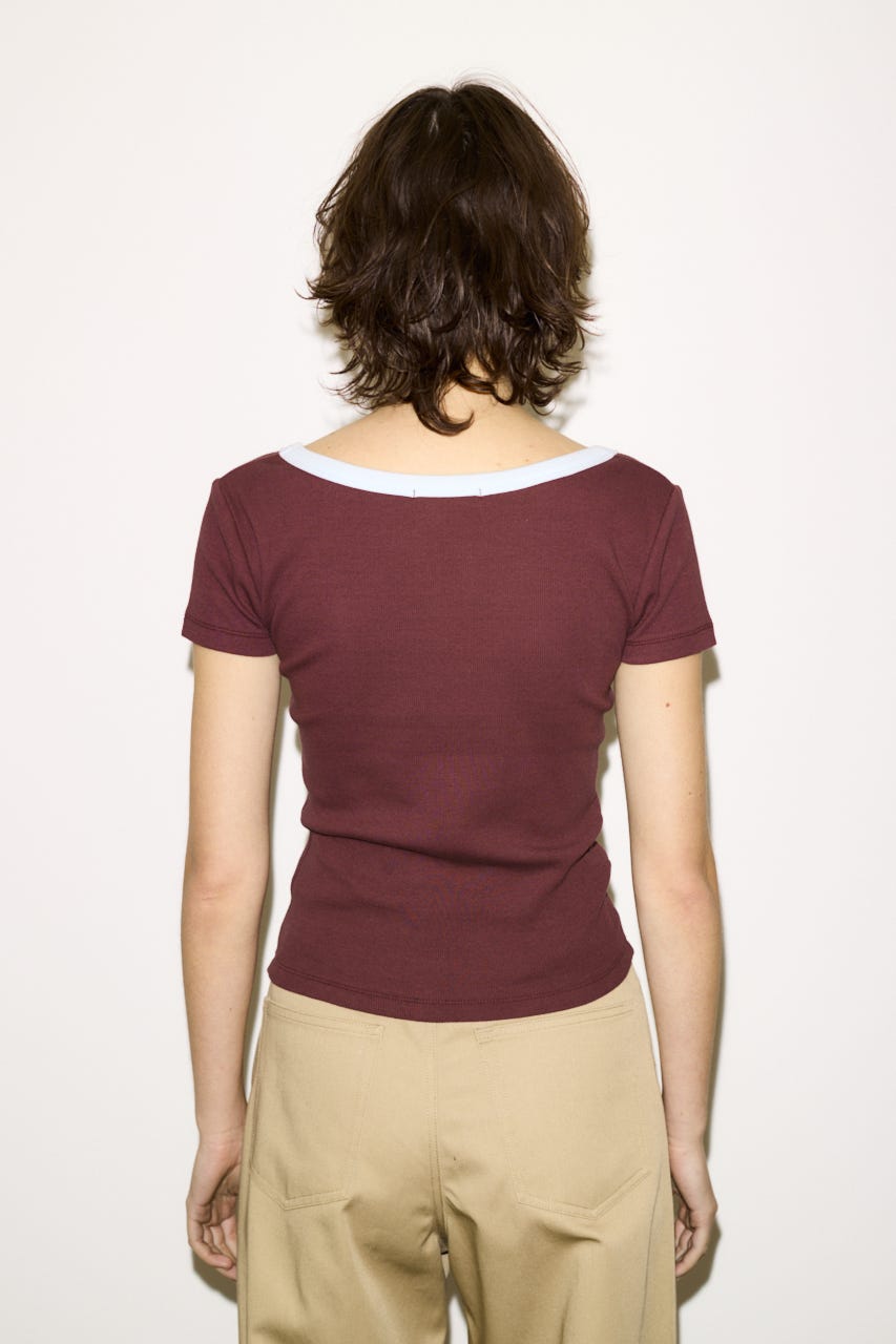 【THROW】RINGER Tシャツ D/RED FREE