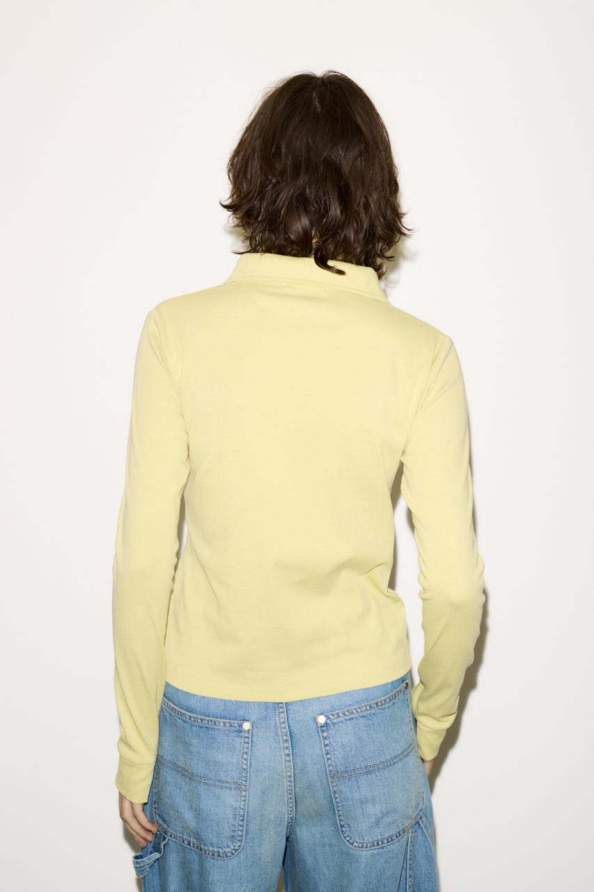 【THROW】COTTON FLYSE PK シャツ L/YEL FREE