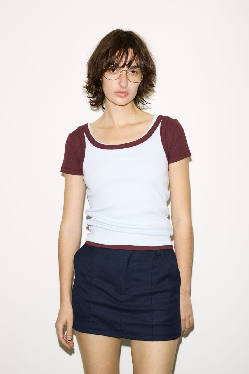 【THROW】RINGER タンクトップ L/BLU FREE