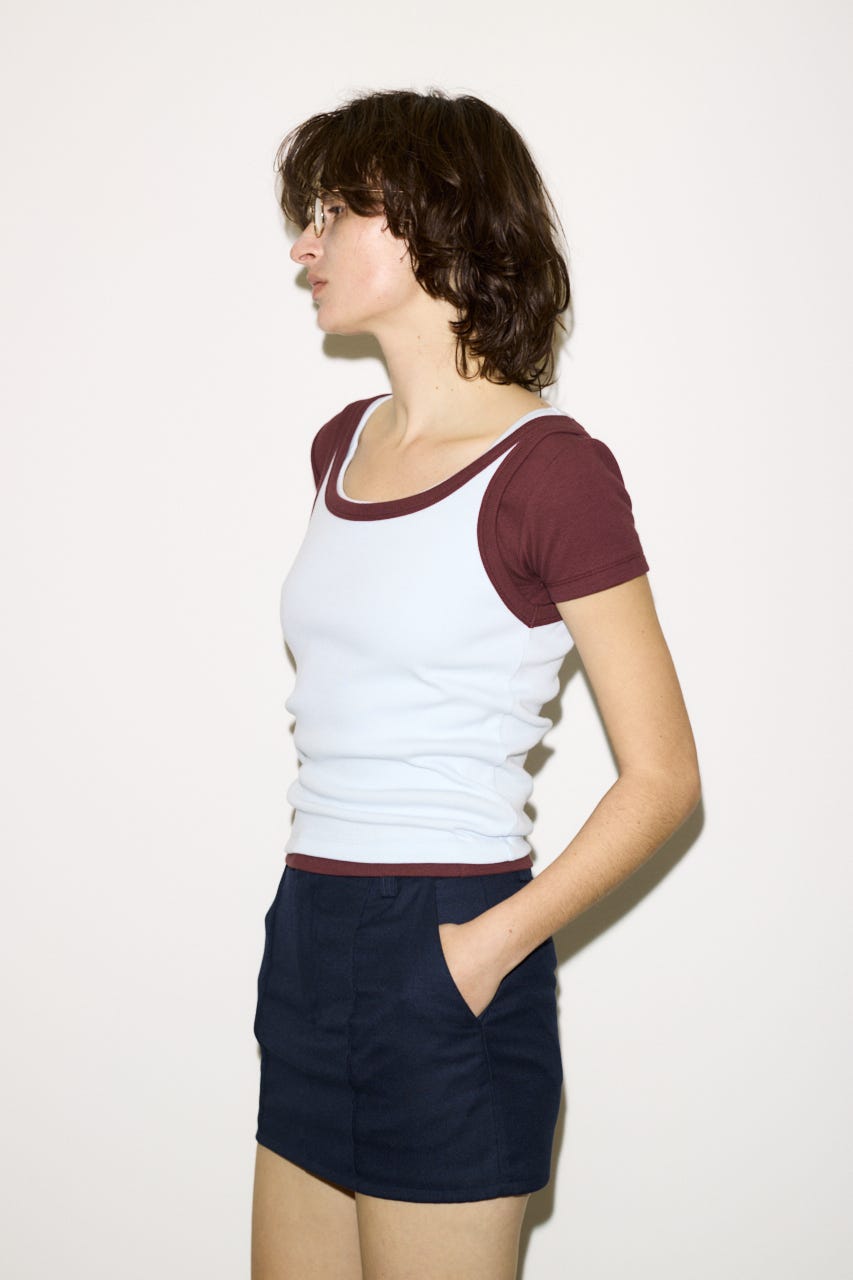 【THROW】RINGER タンクトップ L/BLU FREE