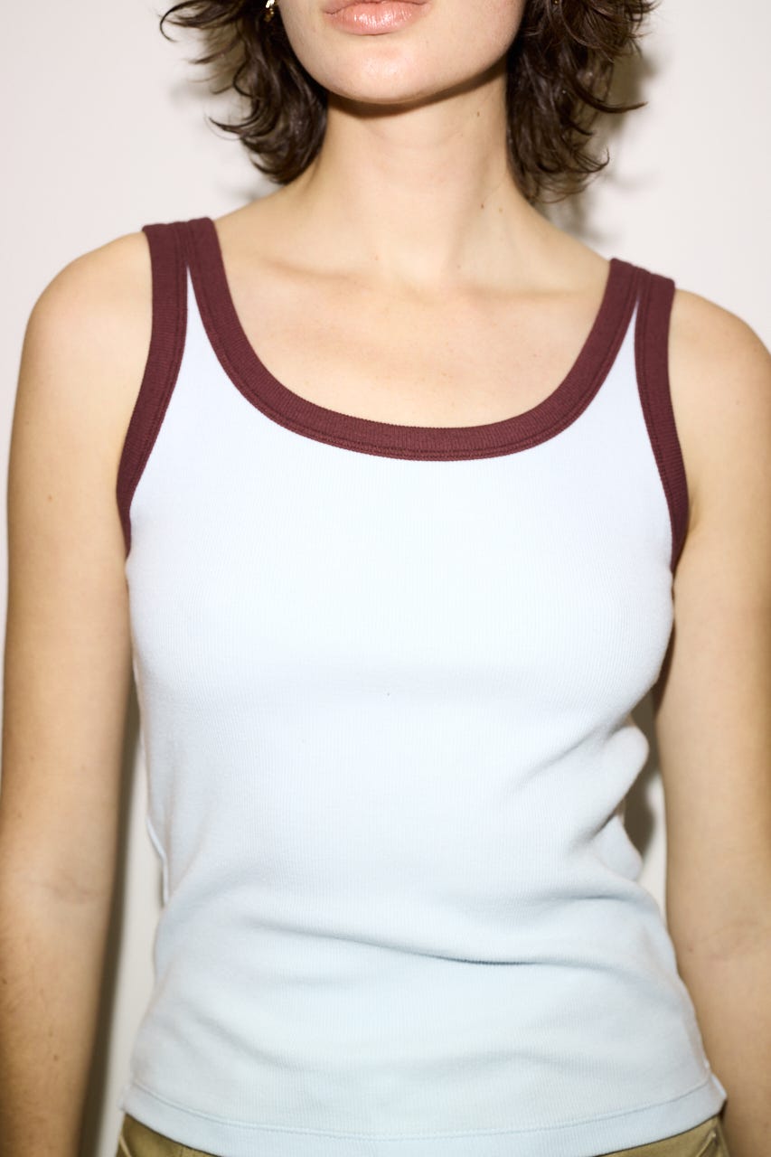 【THROW】RINGER タンクトップ L/BLU FREE