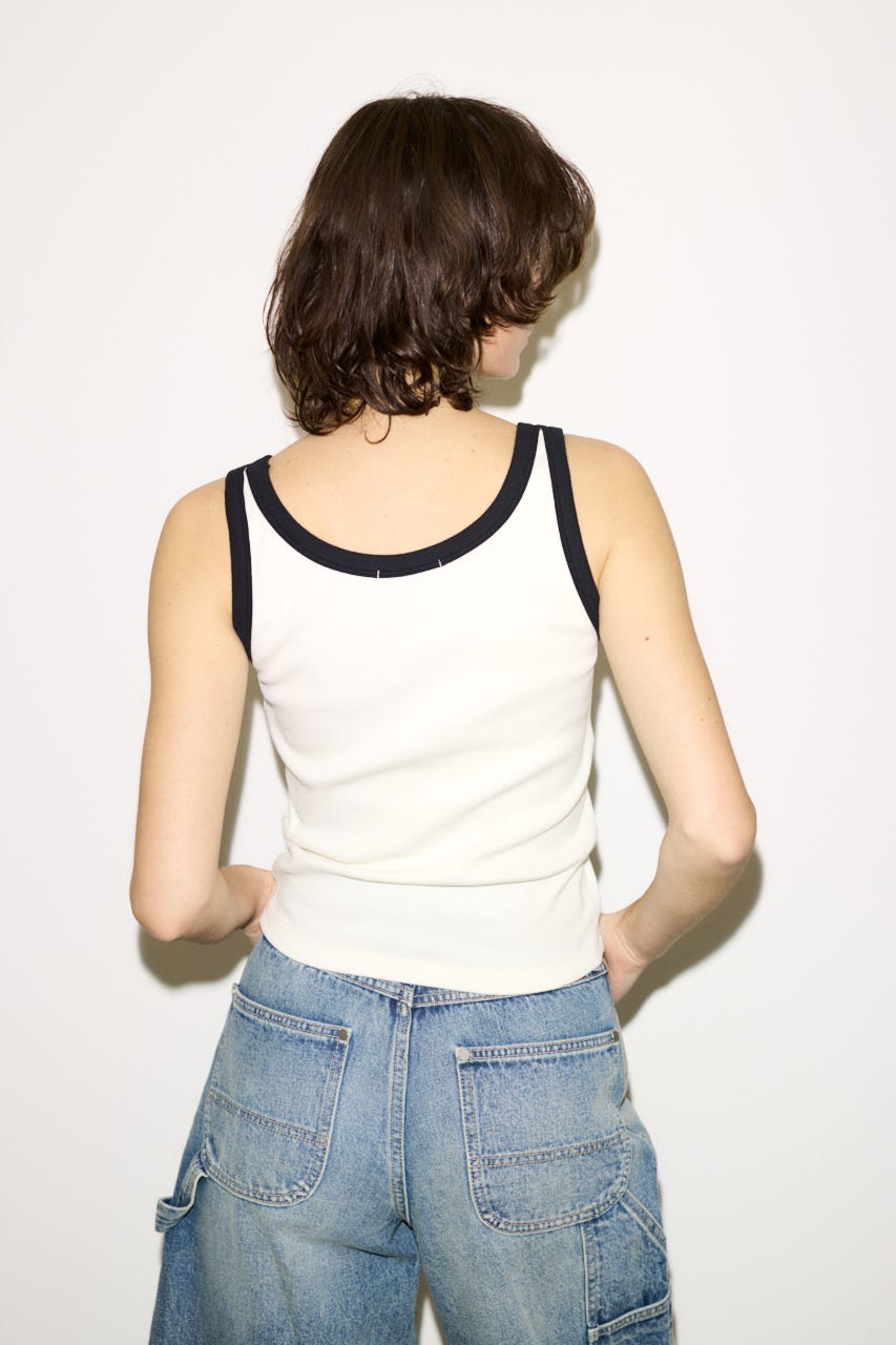 【THROW】RINGER タンクトップ O/WHT FREE