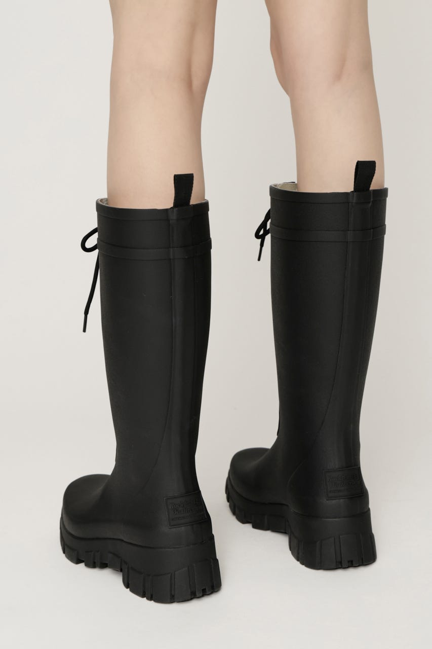 FLATFORM LACEUP RAINBOOTS_L／G BLK 23.0cm