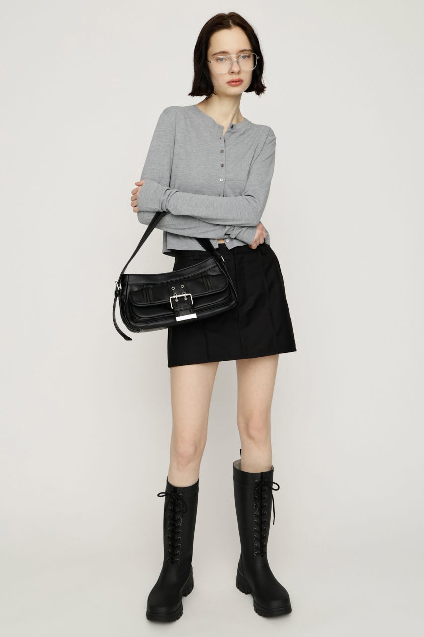 FLATFORM LACEUP RAINBOOTS_L／G BLK 23.0cm