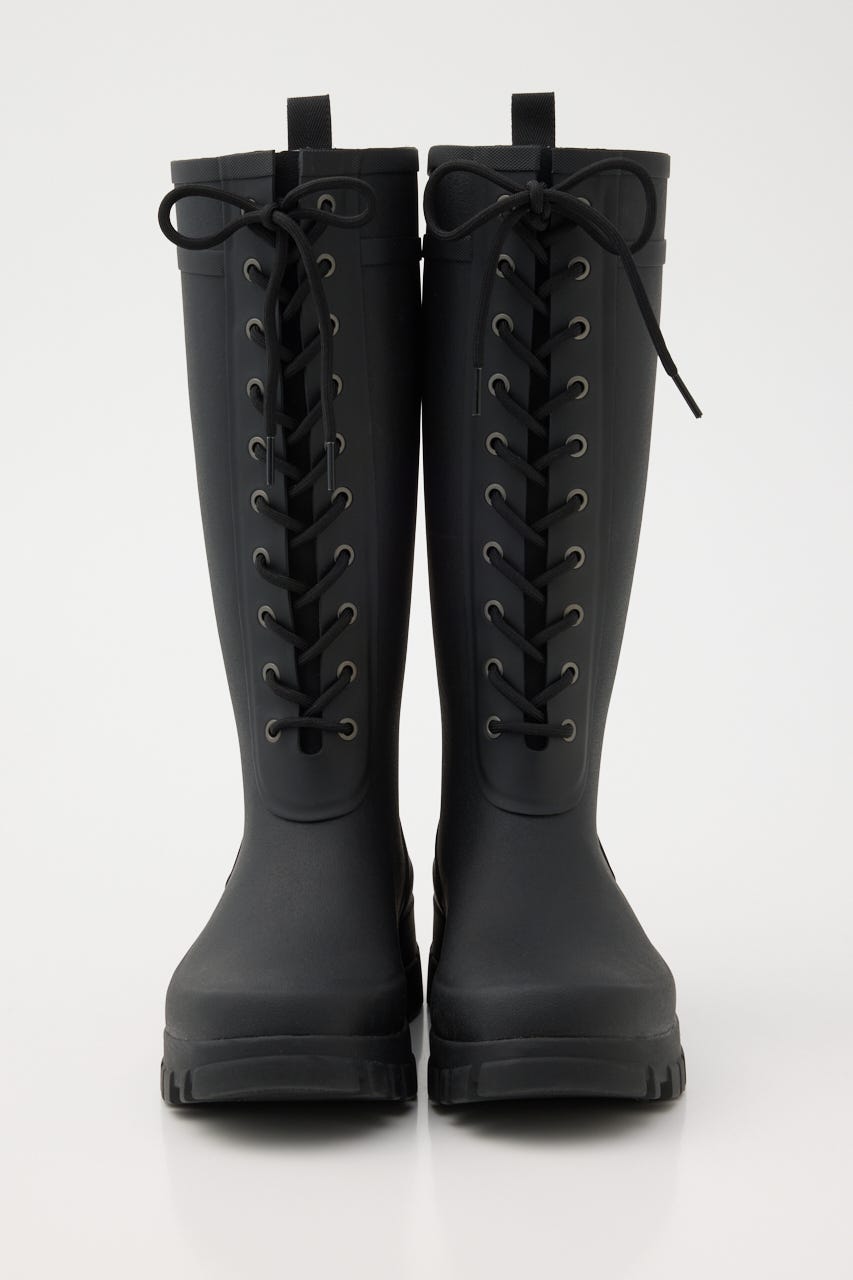 FLATFORM LACEUP RAINBOOTS_L／G BLK 23.0cm