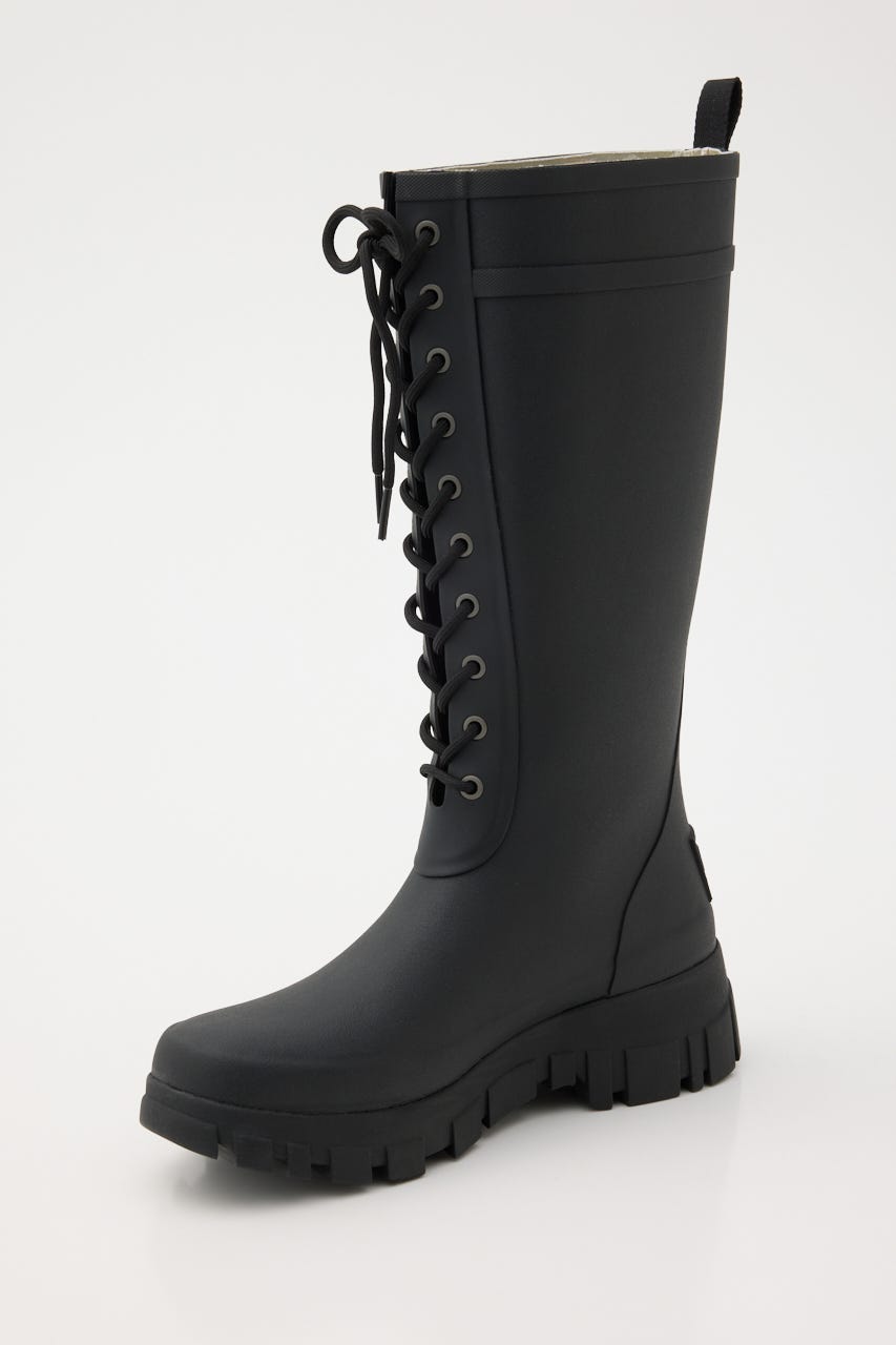 FLATFORM LACEUP RAINBOOTS_L／G BLK 23.0cm