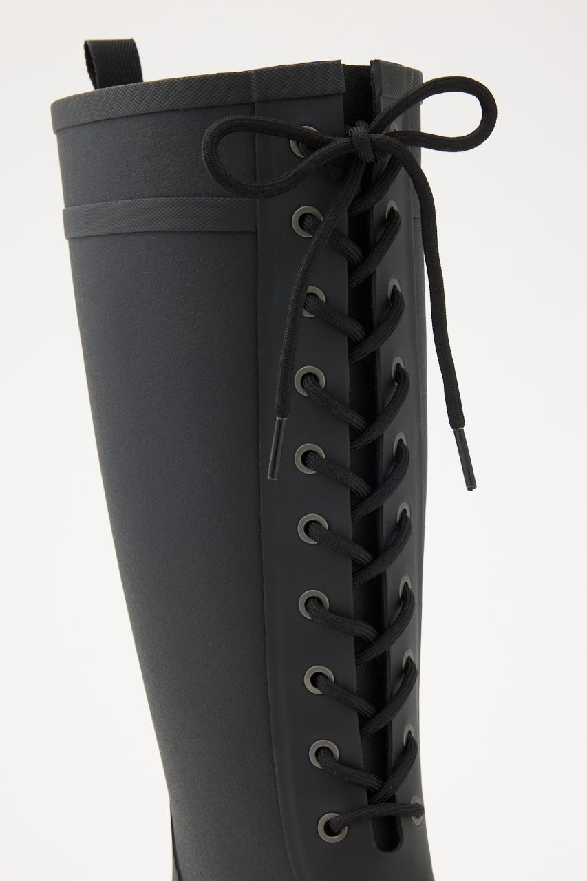FLATFORM LACEUP RAINBOOTS_L／G BLK 23.0cm