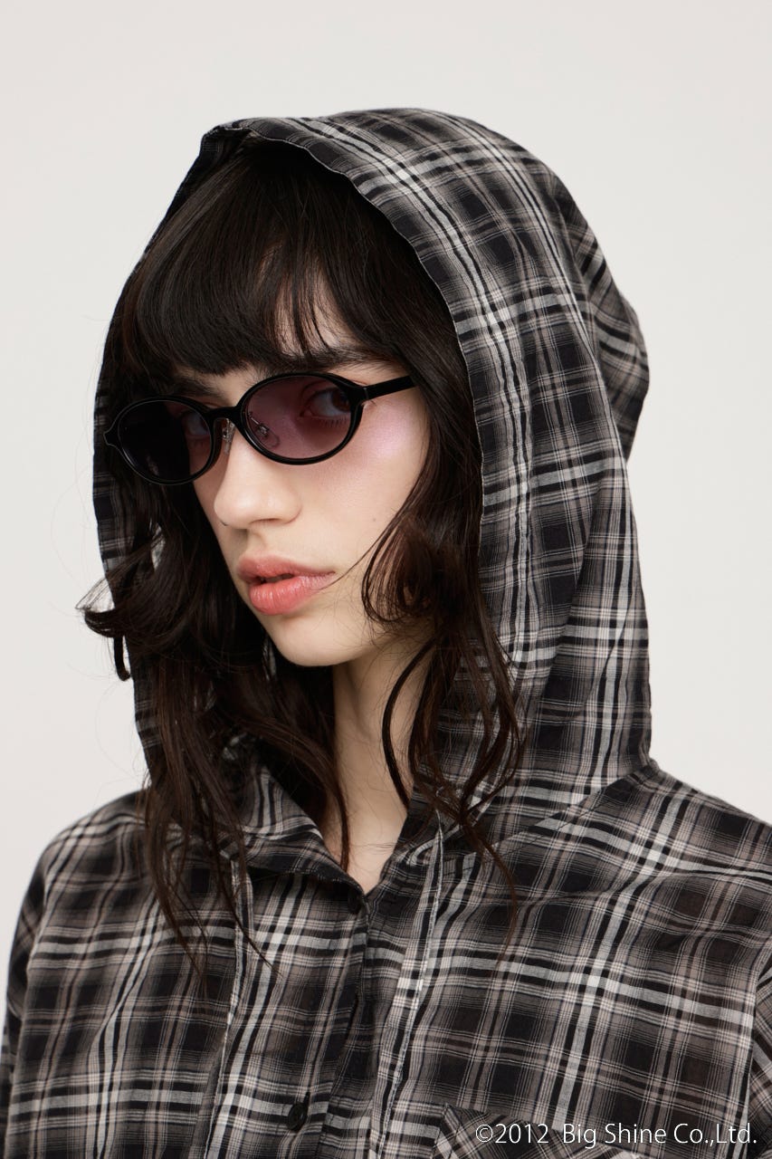【noeyedia】OVAL FRAME アイウェア BLK FREE