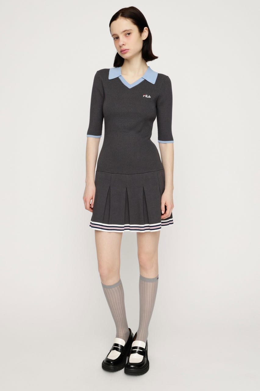 FILA x SLY BOX PLEATS ショートワンピース T.GRY 1