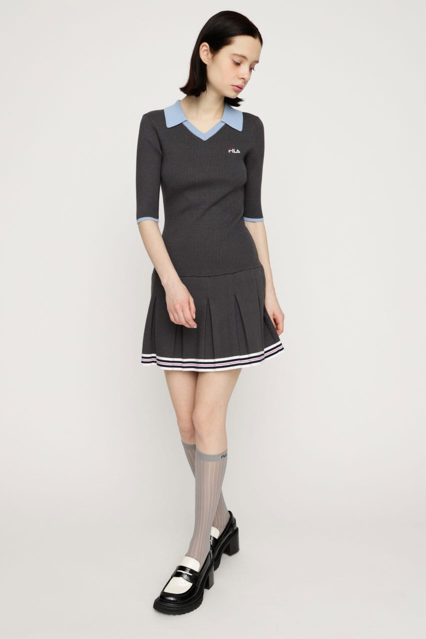 FILA x SLY BOX PLEATS ショートワンピース T.GRY 1