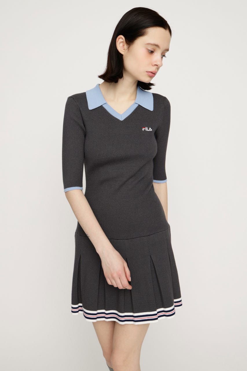 FILA x SLY BOX PLEATS ショートワンピース T.GRY 1