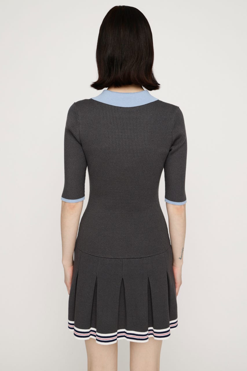 FILA x SLY BOX PLEATS ショートワンピース T.GRY 1