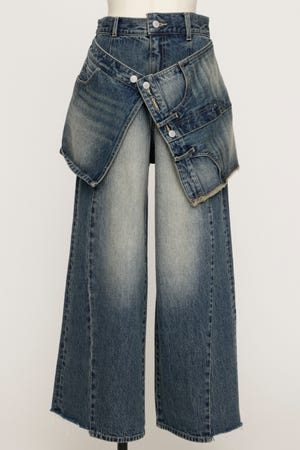 REMAKE ASYMMETRY L／W DENIM パンツ